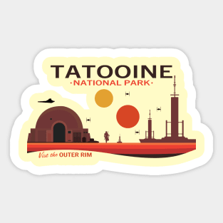 Visit Tatooine - National Park Retro Sticker